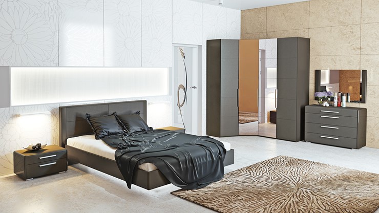 Гарнитур спальный Наоми №2, цвет Фон серый, Джут в Подольске - изображение 6