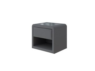 Прикроватная тумбочка Cube 52х41, Рогожка (Savana Grey (серый)) в Химках