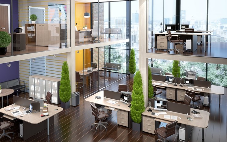Комплект офисной мебели Xten для двух сотрудников с тумбочками в Химках - изображение 4