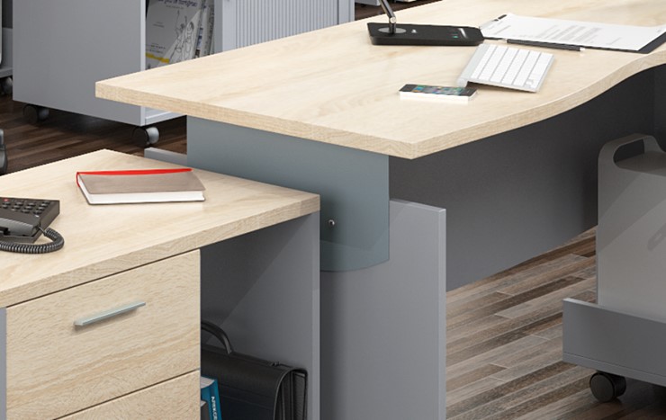 Набор мебели в офис OFFIX-NEW для 4 сотрудников с двумя шкафами в Химках - изображение 2