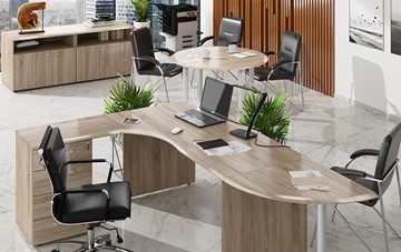 Набор мебели в офис Wave 2, рабочий стол и конференц-стол в Серпухове