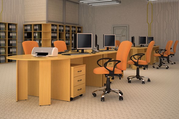 Набор мебели в офис Классик рабочее место для опенспэйса (фрифло) в Серпухове - изображение