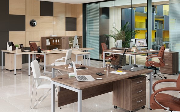 Набор мебели в офис Xten S 1 - один стол с приставным брифингом в Серпухове - изображение