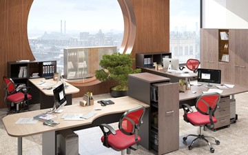 Офисный набор мебели Xten, для двух сотрудников с тумбой в Москве