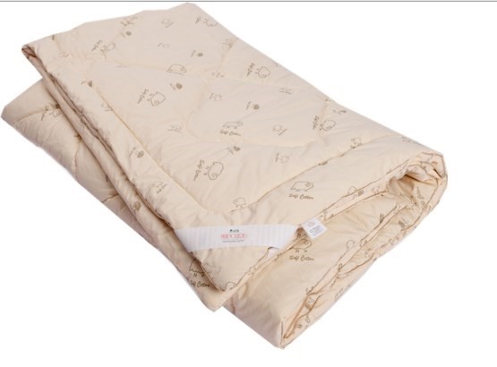 Одеяло Овечья шерсть, теплое, ПВХ, тик в Химках - изображение