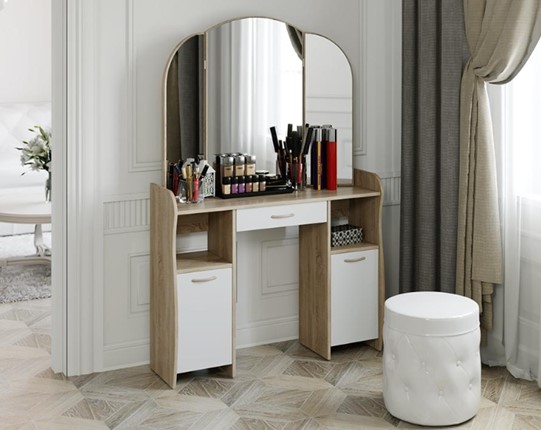 Туалетный столик София Т2, цвет Дуб сонома/Белый в Одинцово - изображение