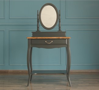 Косметический стол Leontina с зеркалом (ST9321BLK) Черный в Москве - предосмотр