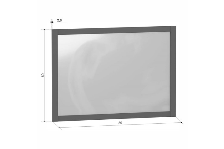 Настенное зеркало Техно Черный ЛД 678.120 в Одинцово - изображение 3
