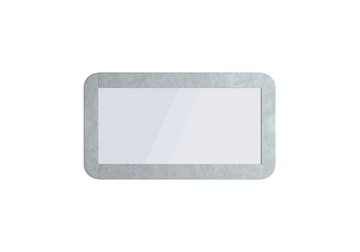 Зеркало прямоугольное Люкс, Флок Бентли светло-серый в Одинцово