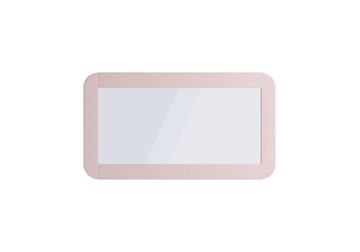 Зеркало прямоугольное Люкс, Велюр Тедди розовый в Химках