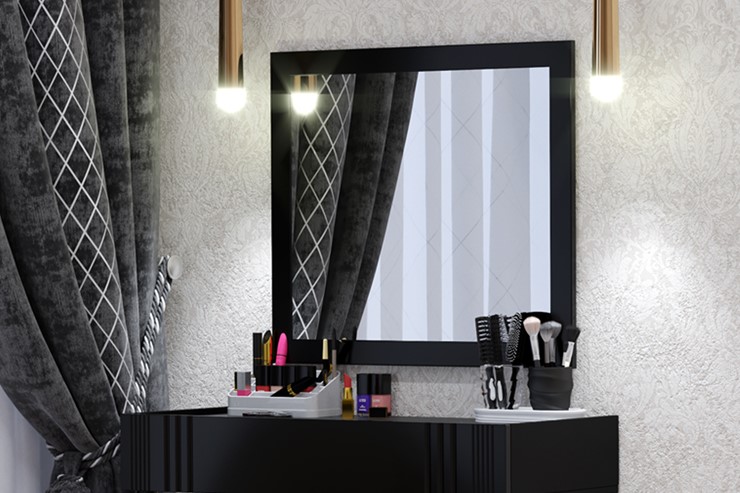 Зеркало в спальню Марсель (Черное) в Серпухове - изображение 2