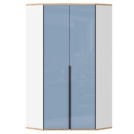 Угловой шкаф детский Урбан 528.060, белый/капри синий в Химках - изображение