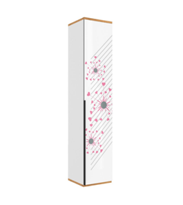 Шкаф одностворчатый Урбан 528.040, белый/розовый в Одинцово