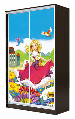 Шкаф-купе детский ХИТ 23-4-17-77-11, Принцесса, венге в Подольске - изображение