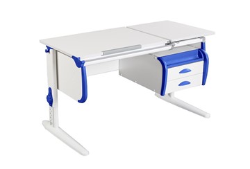 Растущий стол 1/75-40 (СУТ.25) + Tumba 3  белый/белый/Синий в Подольске