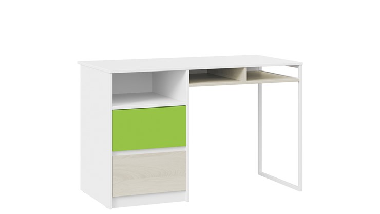 Письменный стол Сканди СМ-386.15.02-20 (Дуб Гарден, Белая, Зеленый) в Химках - изображение 2