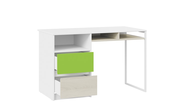 Письменный стол Сканди СМ-386.15.02-20 (Дуб Гарден, Белая, Зеленый) в Химках - изображение 3