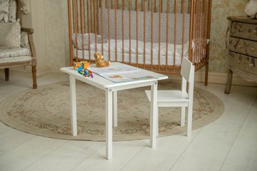 Детский стол и стул POLINI Kids Simple 105 S Белый в Москве - предосмотр 3