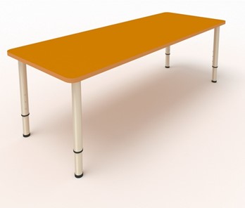 Детский стол 2-местный  (по одну сторону столешн.) СДО-2 (0-3) оранжевый в Одинцово