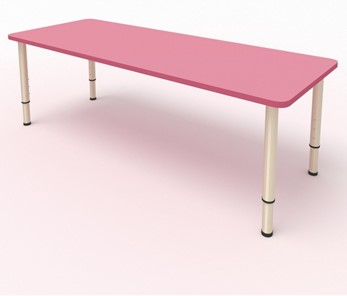 Стол детский 2-местный  (по одну сторону столешн.) СДО-2 (0-3) розовый (МДФ) в Химках