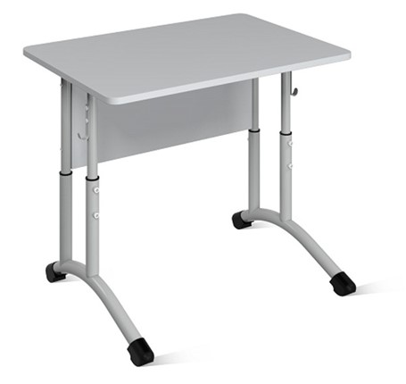 Детский стол 1-местный регулируемый Отличник 3-5, ЛДСП Серый/Светло-серый в Одинцово - изображение