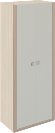 Шкаф двухдверный Глэдис М22 (Шимо светлый/Белый текстурный) в Москве - изображение
