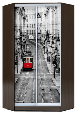 Шкаф 2300х1103, ХИТ У-23-4-77-01, Лондон трамвай, венге аруба в Москве - изображение
