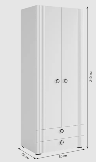 Распашной шкаф Ева 103.01 (белое дерево/белый матовый) в Москве - изображение 10