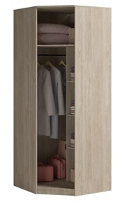 Распашной угловой шкаф Светлана, с зеркалом, белый/дуб сонома в Подольске - предосмотр 1