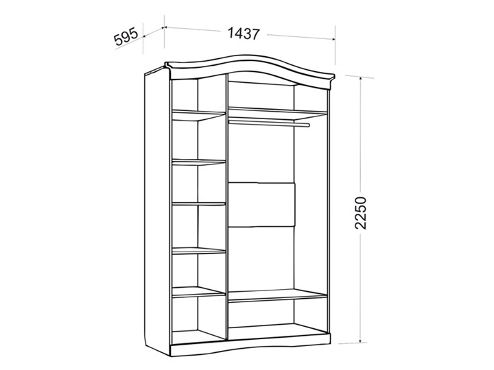 Шкаф трехдверный Гертруда, М2, белая лиственница/ясень жемчужный в Химках - изображение 1