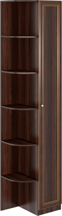 Угловой шкаф-стеллаж Беатрис М14 правый (Орех Гепланкт) в Одинцово - изображение