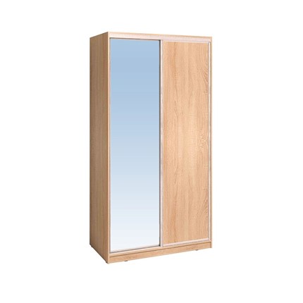 Шкаф 1200 Домашний Зеркало/ЛДСП, Дуб Сонома в Подольске - изображение