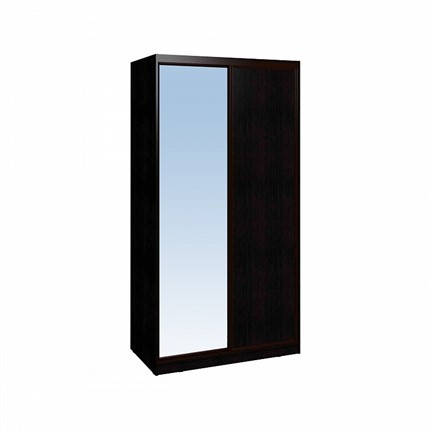 Шкаф 2-х створчатый 1200 Домашний Зеркало/ЛДСП, Венге в Одинцово - изображение