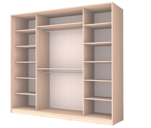 Шкаф 4-х дверный ХИТ 22-24/2-8888, с матовым стеклом, разделительные планки х2, Дуб сонома в Подольске - изображение 1