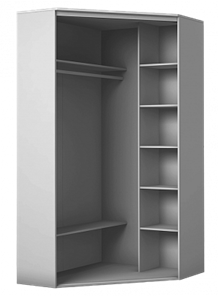 Угловой шкаф с двумя зеркалами, 2400х1103, ХИТ У-24-4-55, венге аруба в Одинцово - предосмотр 1