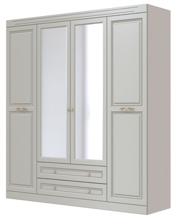 Шкаф четырехдверный Олимп ШР-4 (Фисташковый) 2 зеркала в Коломне - изображение