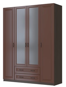 Четырехстворчатый шкаф Кантри, лак орех ШР-4, с 2мя зеркалами в Подольске
