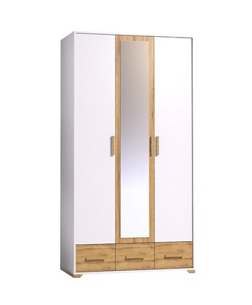 Шкаф для одежды Айрис 444, Белый-Дуб золотистый в Москве - изображение