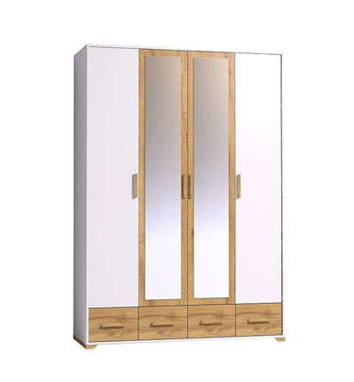 Шкаф для одежды Айрис 555, Белый-Дуб золотистый в Подольске - изображение