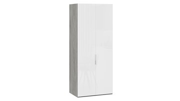 Шкаф для одежды Эмбер СМ-348.07.003 (Дуб Гамильтон/Белый глянец) в Одинцово