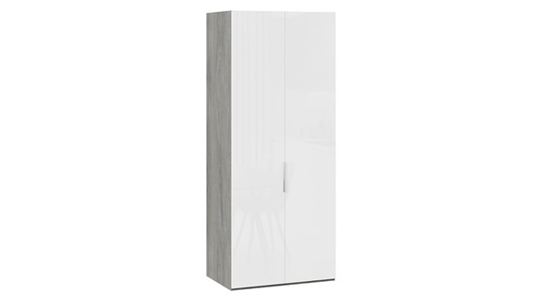 Шкаф для одежды Эмбер СМ-348.07.003 (Дуб Гамильтон/Белый глянец) в Подольске - изображение