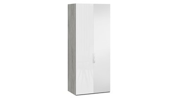 Шкаф для одежды Эмбер СМ-348.07.005 R (Дуб Гамильтон/Белый глянец) в Одинцово