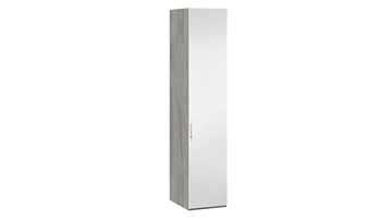 Шкаф для белья Эмбер правый СМ-348.07.002 R (Дуб Гамильтон/Белый глянец) в Подольске