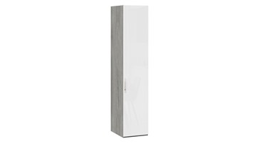Шкаф одностворчатый Эмбер СМ-348.07.001 (Дуб Гамильтон/Белый глянец) в Одинцово