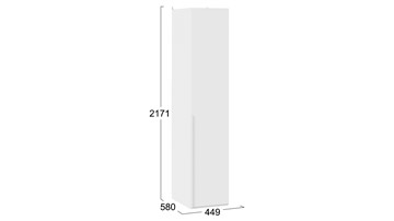 Шкаф для белья Порто (580) СМ-393.07.001 (Белый жемчуг/Белый софт) в Подольске - предосмотр 3