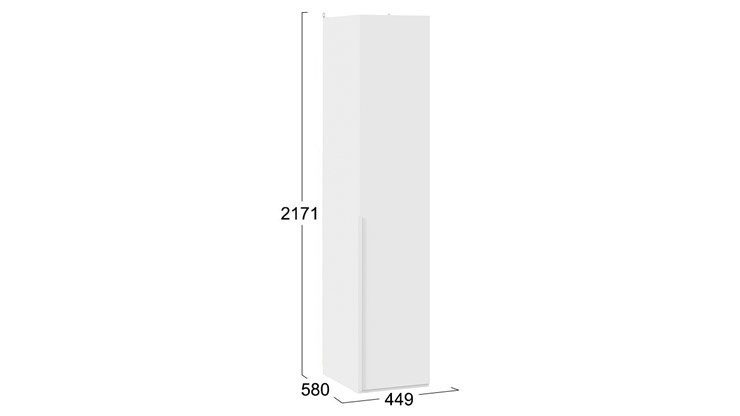 Шкаф для белья Порто (580) СМ-393.07.001 (Белый жемчуг/Белый софт) в Подольске - изображение 3