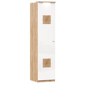Шкаф одностворчатый с декор. накладками Фиджи 659.225, белый в Химках