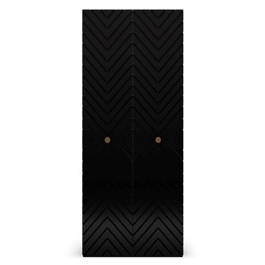 Шкаф с глухим фасадом Марсель 900 (черный) в Серпухове - изображение 1