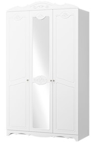 Шкаф трехдверный в спальню Лотос ШР-3 (Белый) 1 зеркало в Одинцово