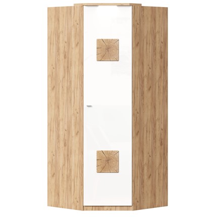 Шкаф угловой 45 с декоративной накладкой Фиджи, 659.248, белый в Химках - изображение
